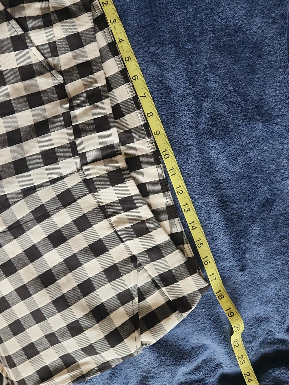 Black and White Checkered Women Shorts
